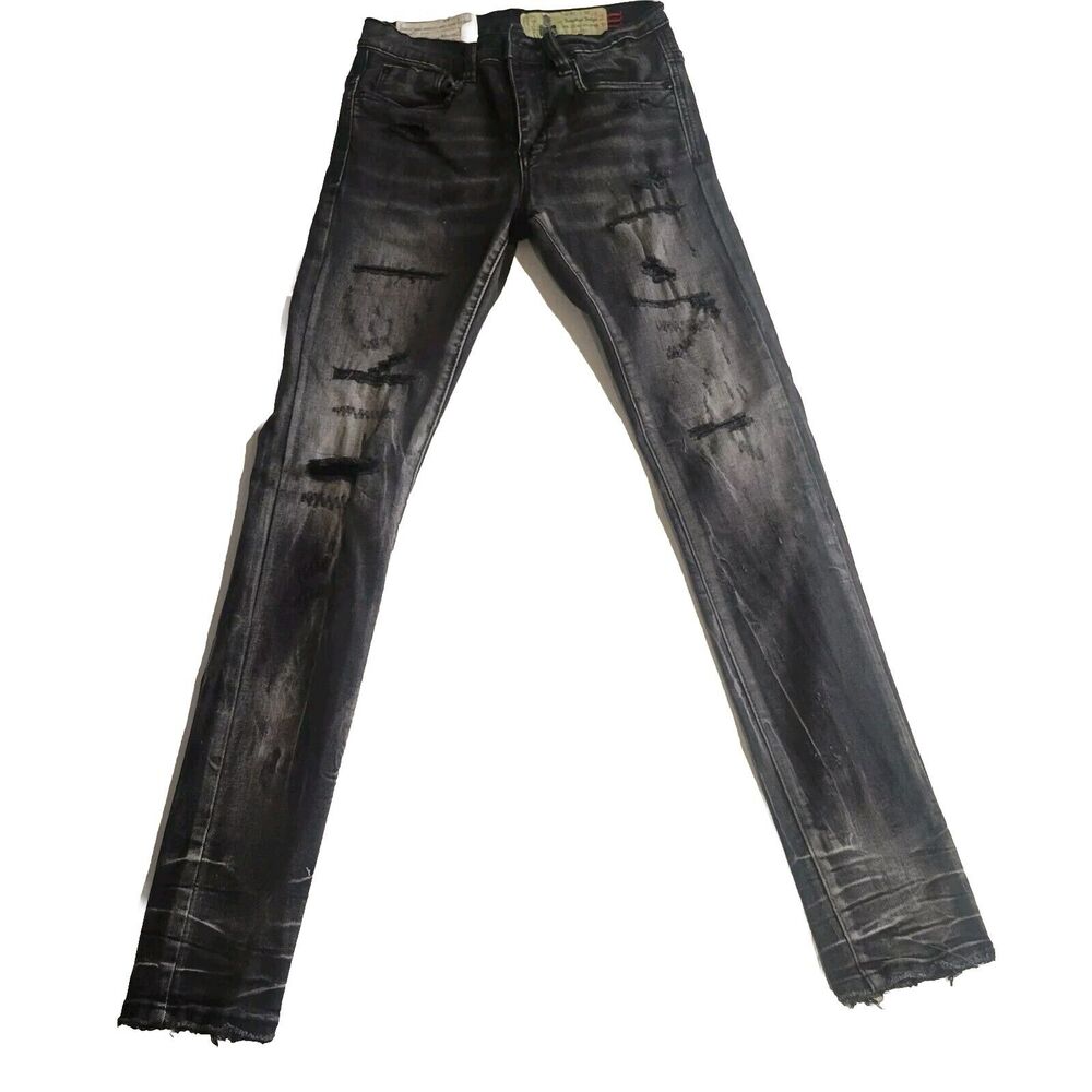 Industrial Indigo Vintage Retro skinny jeans 32x32 distrd strtwear gorecore grng